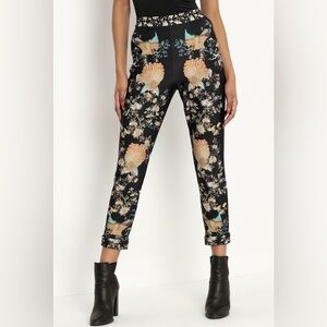 Blackmilk Black Floral Ankle Pants